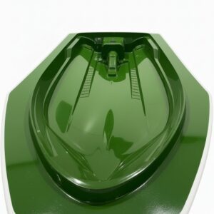 Ilustratīvs (AI ģenerēts) attēls: Crestamould® Gelcoat 15PA vinilesteru instrumentu gelkouts veidņu izgatavošanai uz balta fona. Attēls paredzēts tikai vizuālai ilustrācijai.