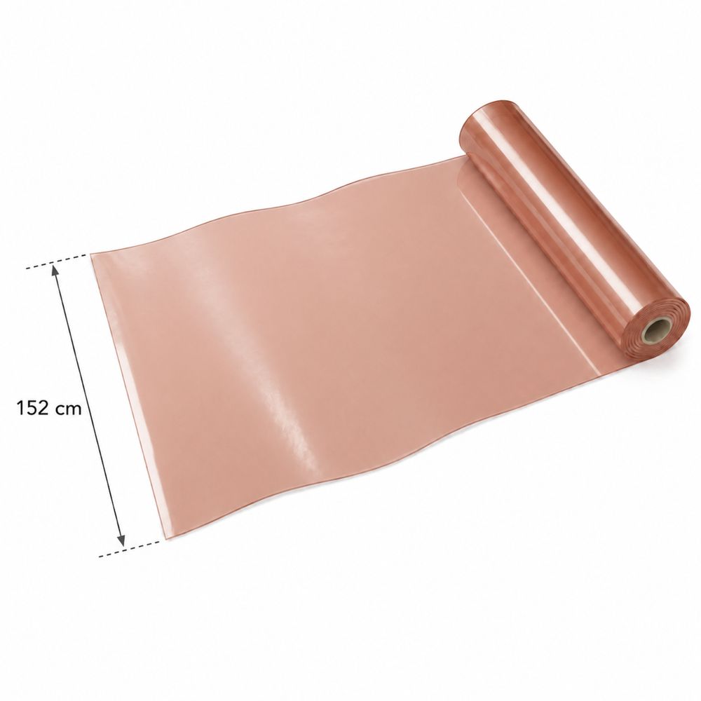 Practical illustration showing the 152 cm width of Ipplon® KM1300 vacuum bagging film measured across the roll.