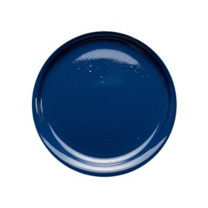 Zils (RAL 5003, Sapphire Blue) ar otu vai rullīti klājams gelkouts Crystic GT-600 (Scott Bader) uz balta fona