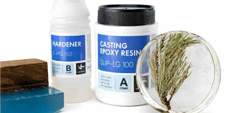 Informatīvs baneris ar trim epoksīda liešanas sveķu pielietojuma piemēriem